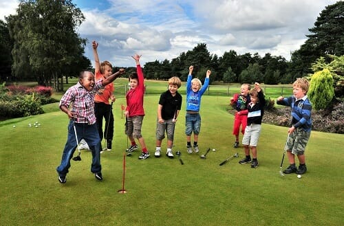 Group Of Junior Golfers