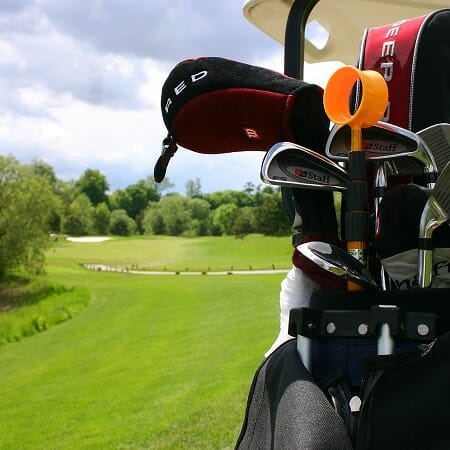 Golf Bag On Cart