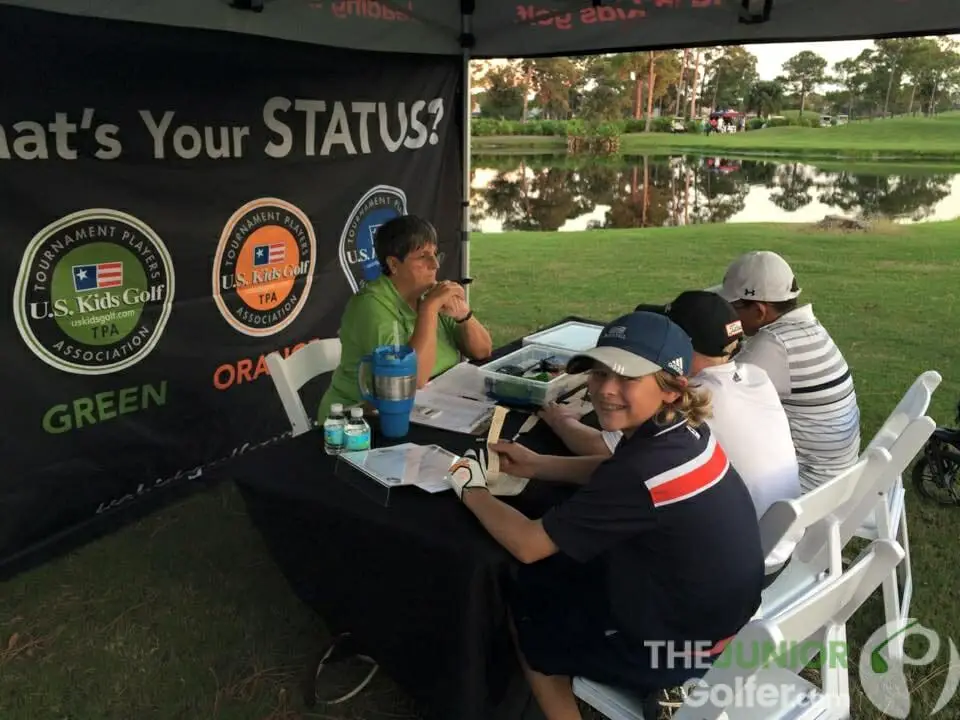 the junior golfer scoring table