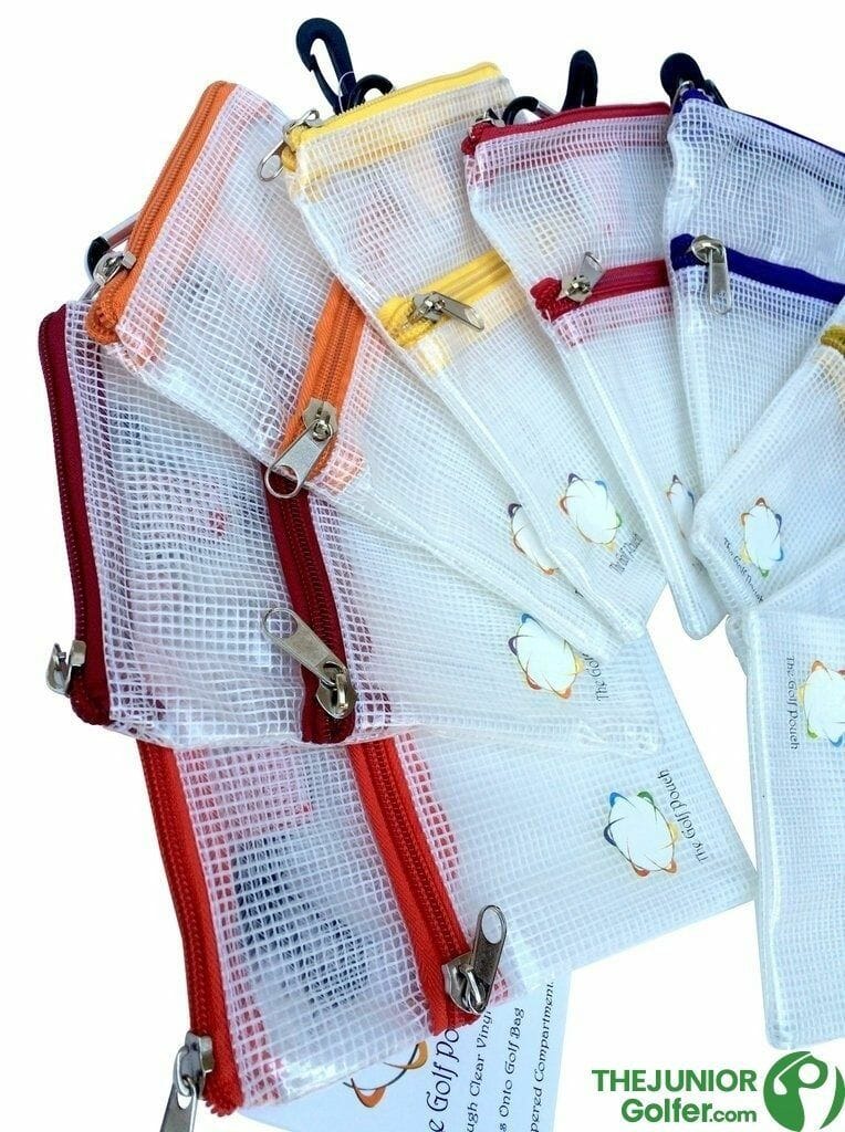 golf pouch see-through vinyl golf bag for accessories junior golf