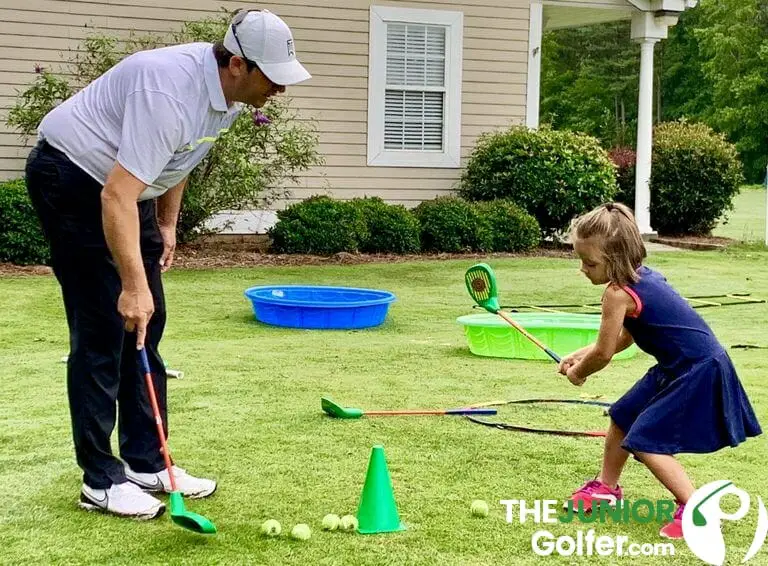 golf swing underhand throw