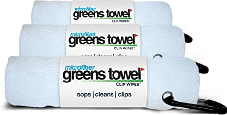 Greens towel 3 pack of golf microfiber towels
