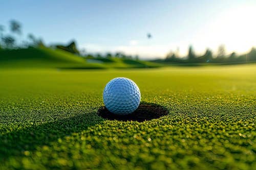 golf ball fall to the hole, still life.jpeg golf rules on putting green